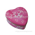 2016 heart shaped candy tin can